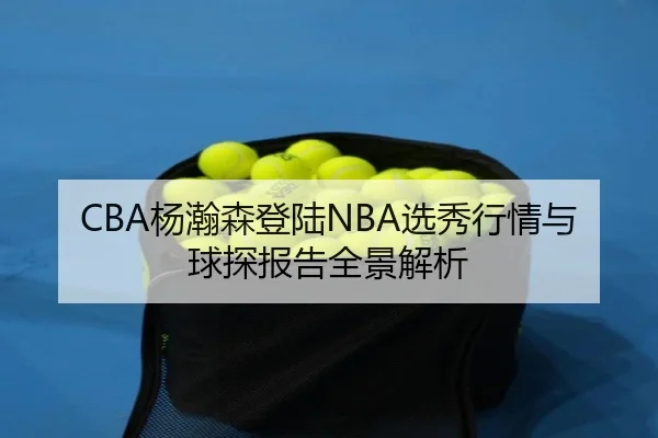 CBA杨瀚森登陆NBA选秀行情与球探报告全景解析